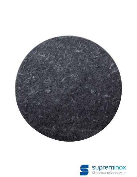 suprem inox Tabla redonda de marmol negro diam/30