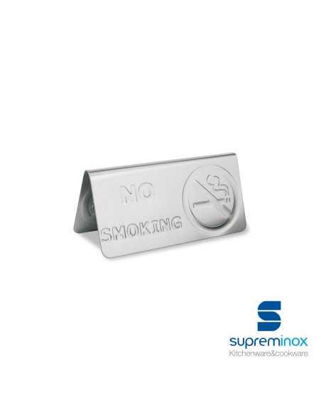 suprem inox table plate "no smoking"