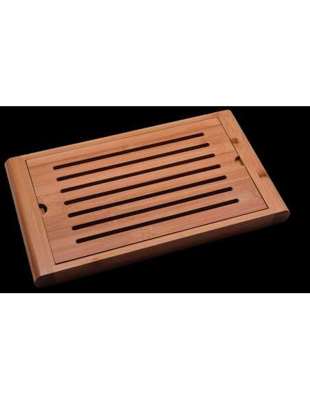 suprem inox Tabla De Bambu Para Cortar Pan 2 Piezas 36X20 5X3 2 Cm 12un
