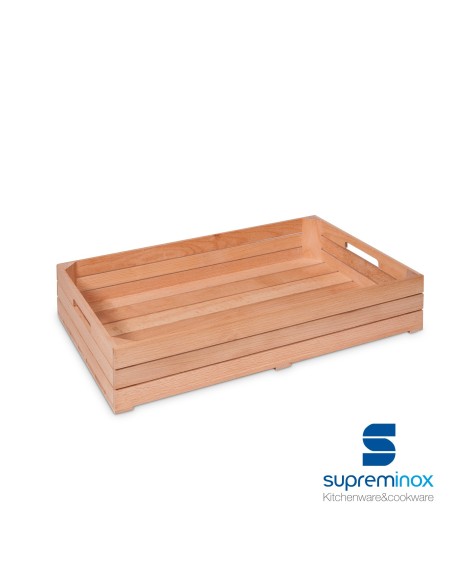 Suprem Inox Wooden Box Food Display For Catering Gn 1/1