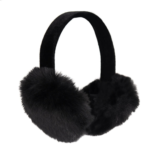 Surell Faux Rex Rabbit Fur Earmuffs With Velvet Band