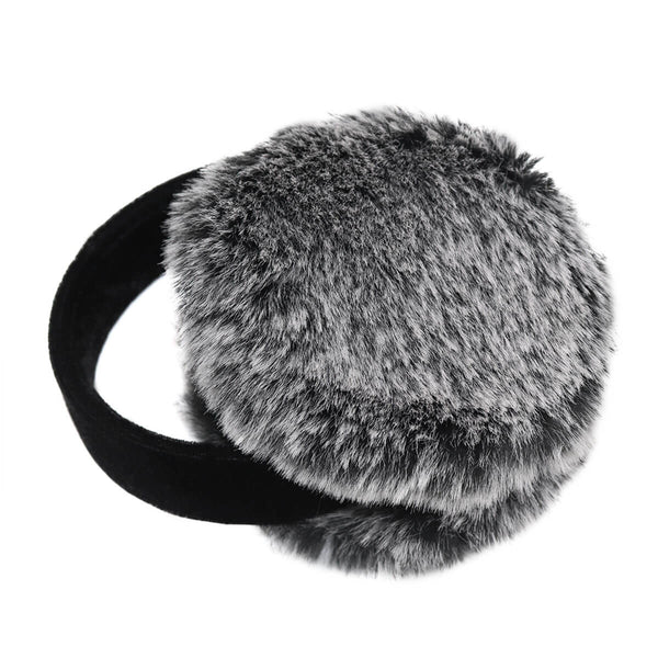 Surell Faux Rex Rabbit Fur Earmuffs With Velvet Band
