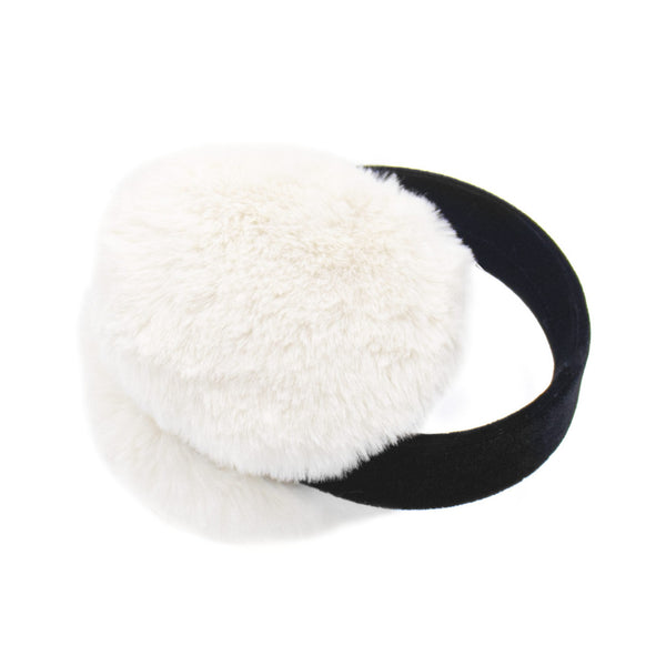 surell Faux Rex Rabbit Fur Earmuffs with Velvet Band