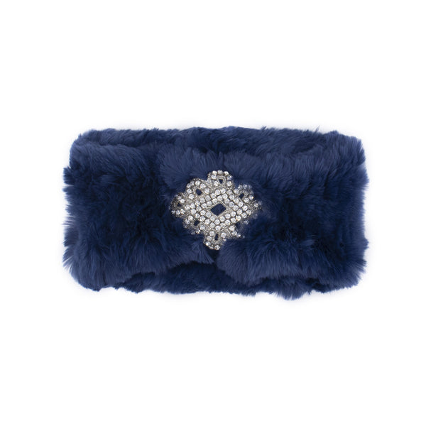 Surell Sheared Rabbit Fur Jewel-Embellished Headband/Scarf