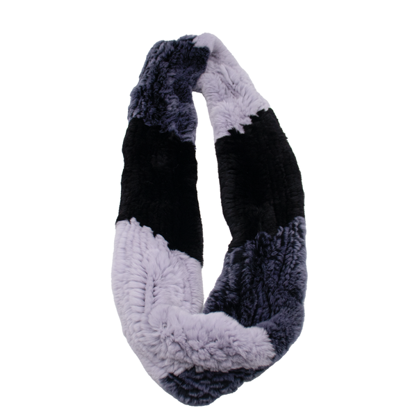 surell 3 Tone Rex Rabbit Fur Infinity Loop