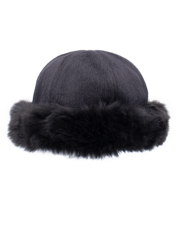 Surell Alpaca Fur Cuff Hat