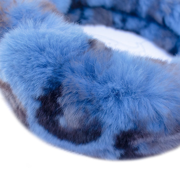 Surell Blue Leopard Print Hairband