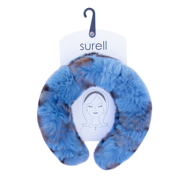surell Blue Leopard Print Hairband