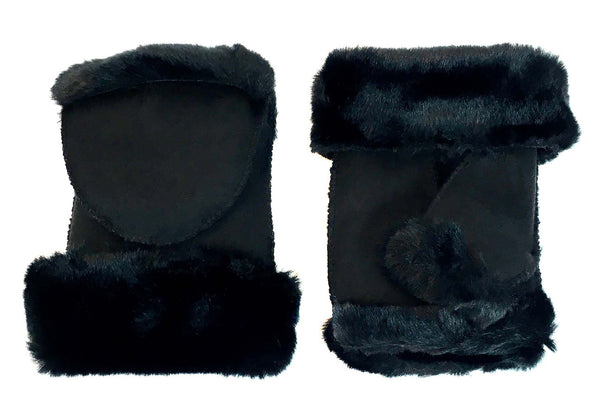 Surell Children's Faux Shearling Flip Top Mittens