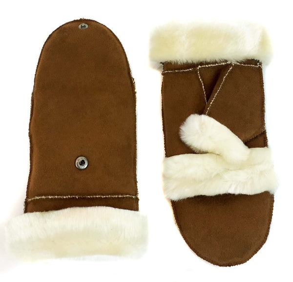 Surell Children's Faux Shearling Flip Top Mittens