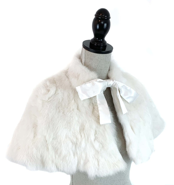 Surell Children's Rabbit Fur Shawl