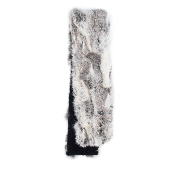 surell Chin Rabbit Fur Pull-Through Scarf