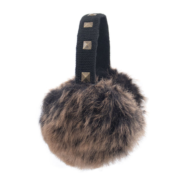 Surell Faux Fox Fur Earmuffs With Studded Band