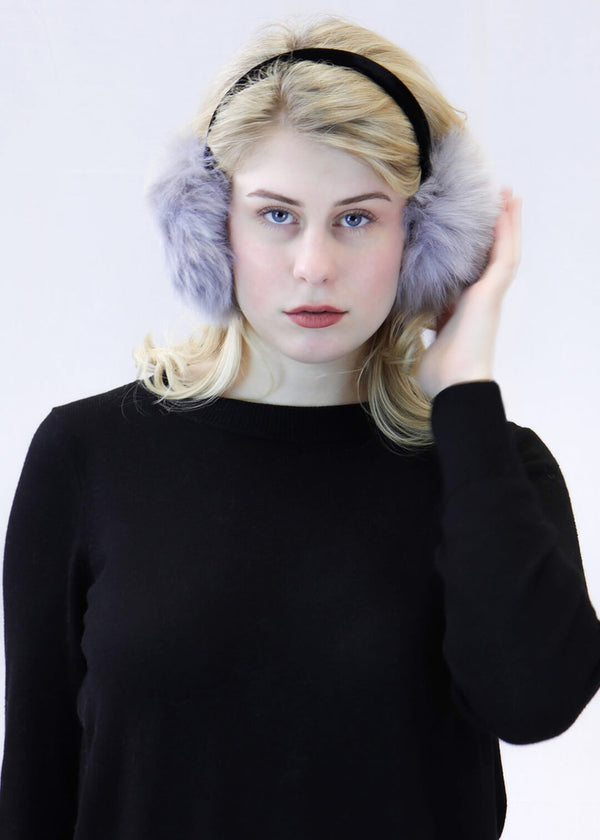 Surell Faux Fox Fur Earmuffs With Velvet Band
