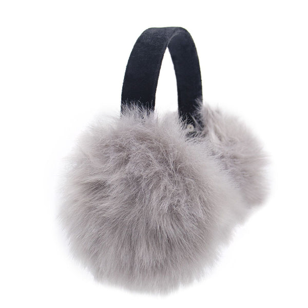 Surell Faux Fox Fur Earmuffs With Velvet Band