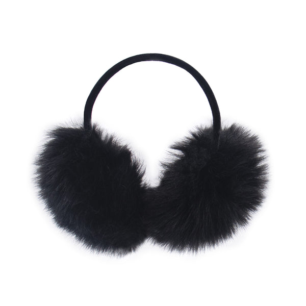 surell Faux Fox Fur Earmuffs with Velvet Band