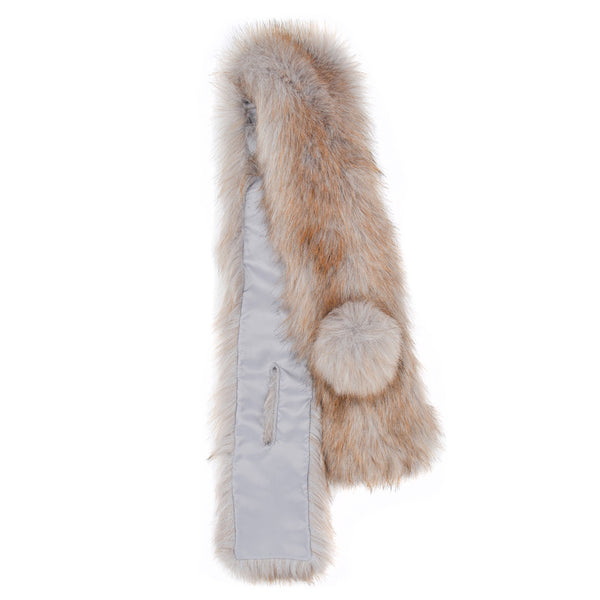 surell Faux Fox Fur Pull Through Scarf