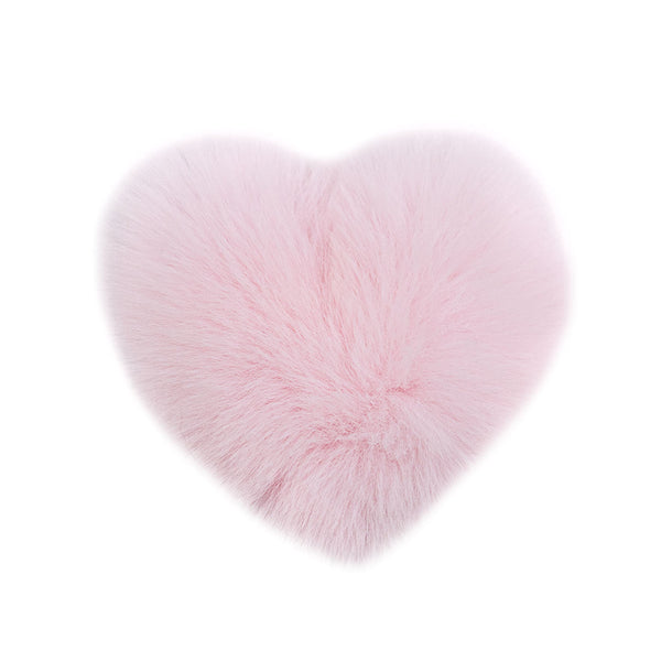 Surell Faux Fur Heart Shaped Hair Tie