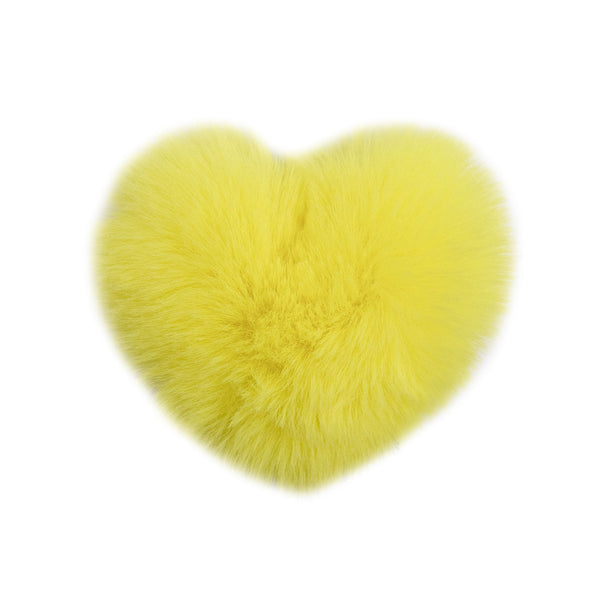 Surell Faux Fur Heart Shaped Hair Tie