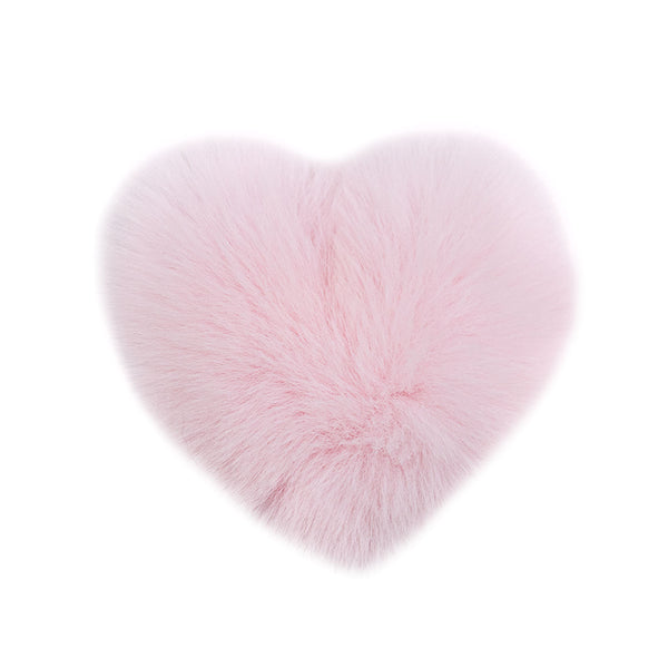 surell Faux Fur Heart Shaped Hair Tie