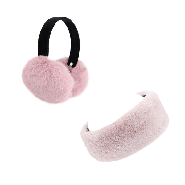 surell Faux Rex Earmuffs and Headband/Scarf Set