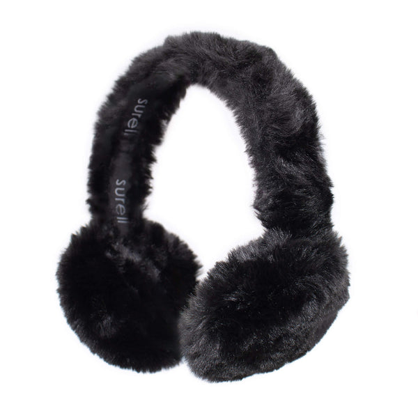 Surell Faux Rex Rabbit Earmuffs With Halo Band