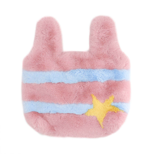 Surell Faux Rex Rabbit Fur Bag
