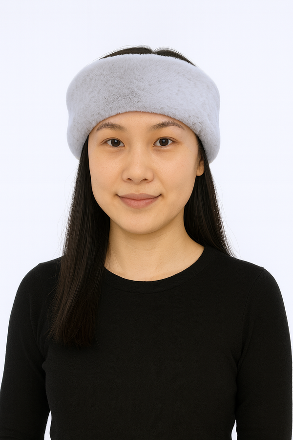 Surell Faux Rex Rabbit Fur Headband/Scarf