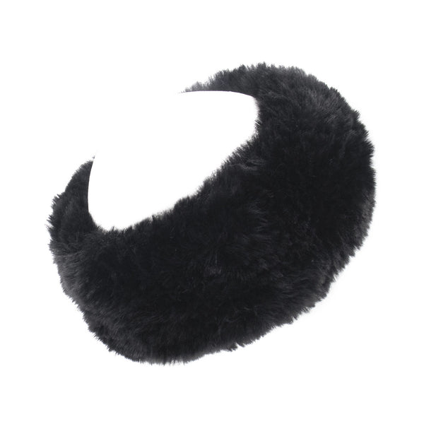 Surell Faux Rex Rabbit Fur Knit Headband/Scarf