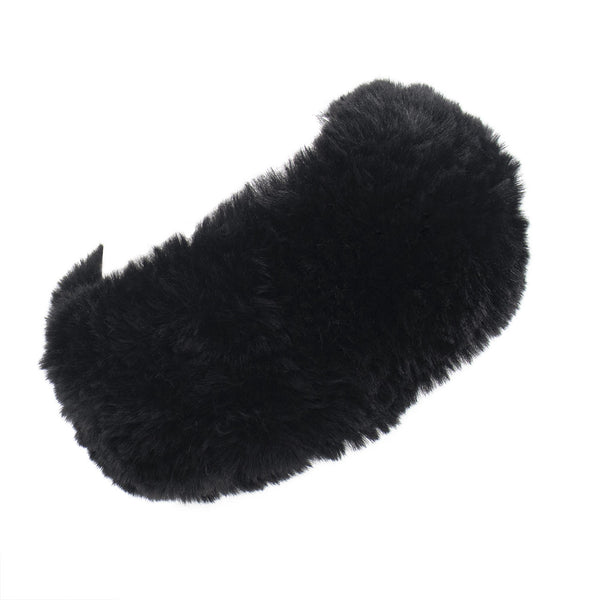 Surell Faux Rex Rabbit Fur Knit Headband/Scarf