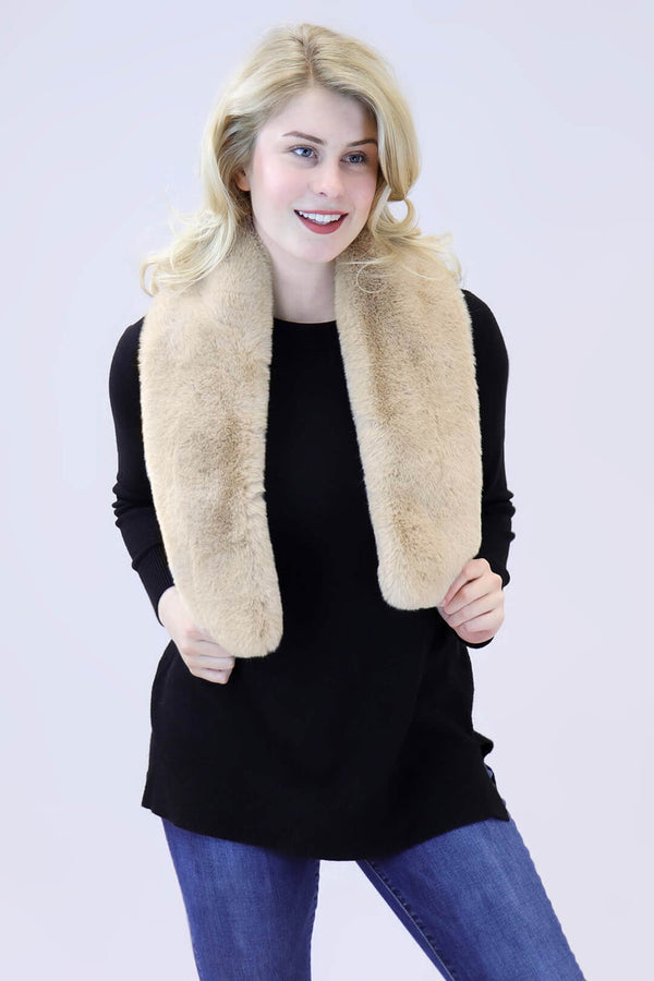 Surell Faux Rex Rabbit Fur Pull-Through