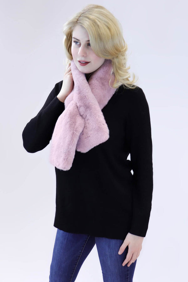 surell Faux Rex Rabbit Fur Pull-Through