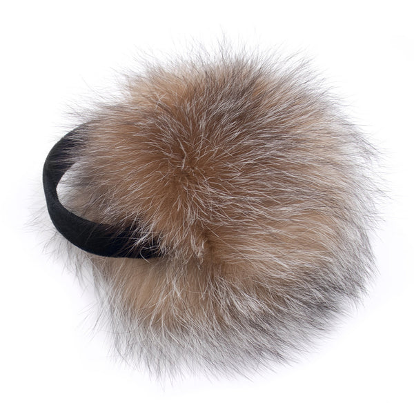 Surell Fox Fur Earmuff With Velvet Band