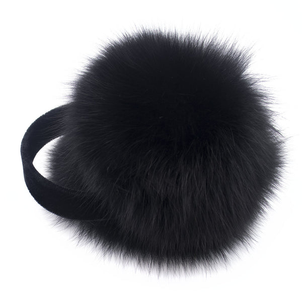 surell Fox Fur Earmuff with Velvet Band