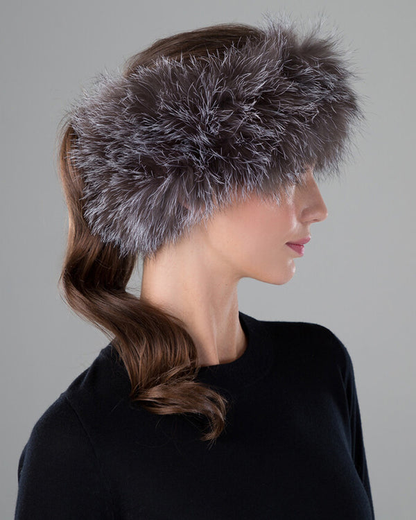 Surell Fox Fur Knit Headband/Scarf