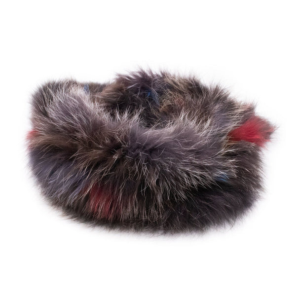 Surell Fox Fur Knit Scarf