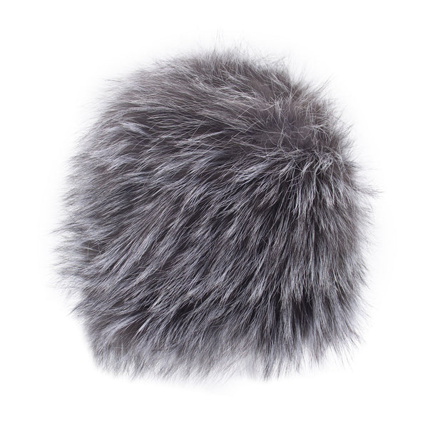 surell Fox Fur Knit Stretch Beanie