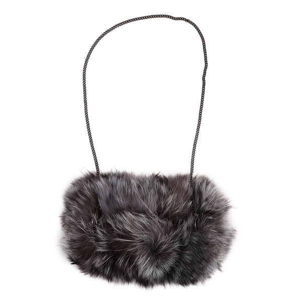 Surell Fox Fur Muff Bag