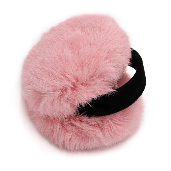 Surell Kids' Rabbit Fur Earmuffs