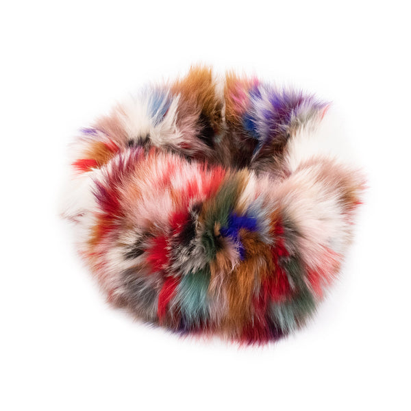 Surell Limited Run Pale Multi Fox Fur Neck Loop