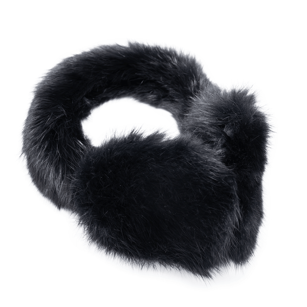 Surell Long Haired Rabbit Earmuff With Halo Band