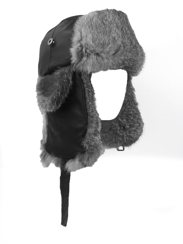 Surell Men's Long Haired Rabbit Leather Trooper