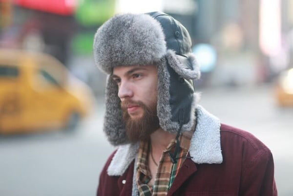 Surell Men's Long Haired Rabbit Leather Trooper