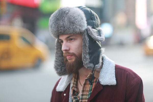 surell Men's Long Haired Rabbit Leather Trooper