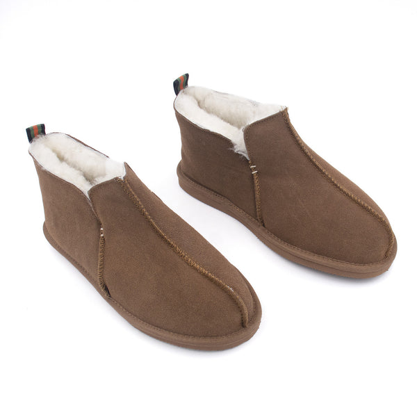 Surell Men's Sheepskin Slipper Booties