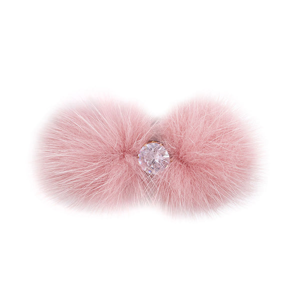 Surell Mink Bling Barrette
