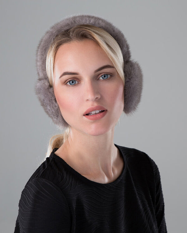 Surell Mink Fur Earmuffs With Halo Band