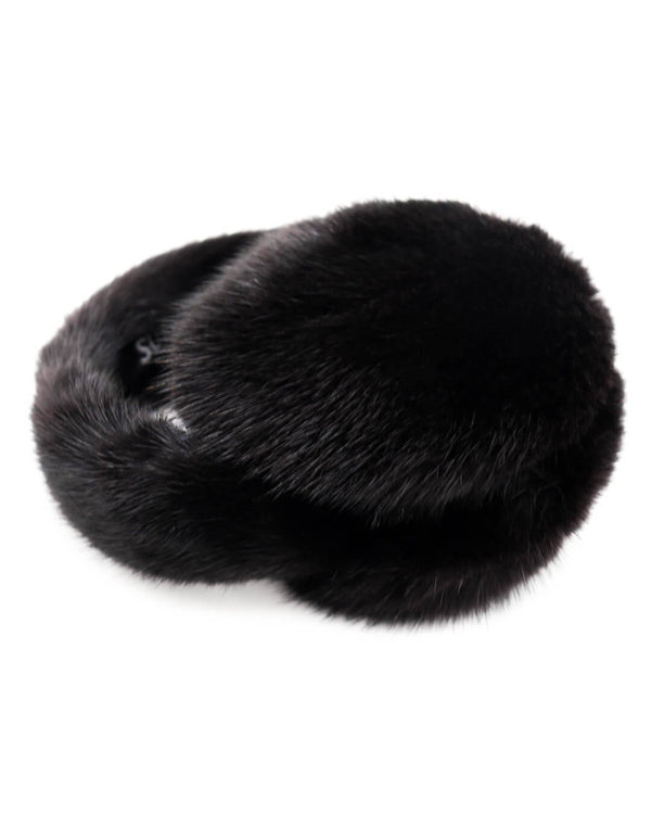 surell Mink Fur Earmuffs with Halo Band