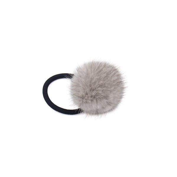 Surell Mink Fur Pom Hair Tie