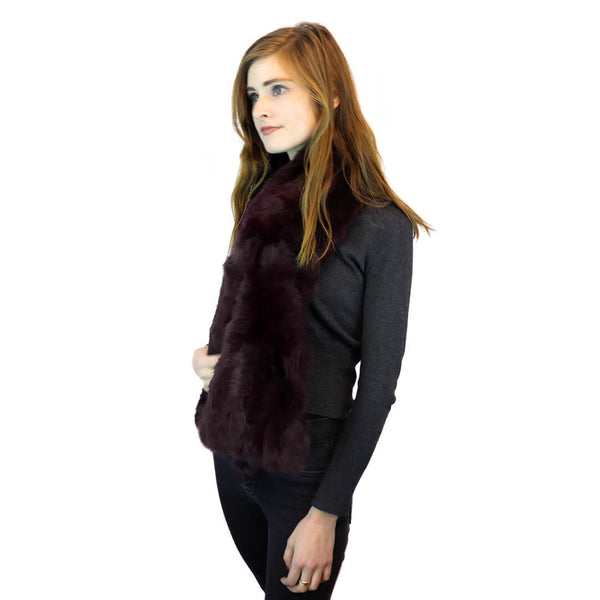 Surell Oversized Rabbit Fur Pull-Through